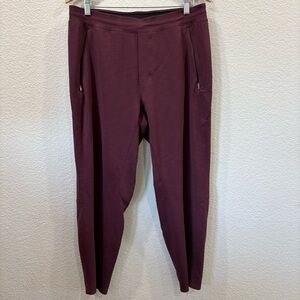 Lululemon Running Leggings Womens XL Burgundy Zip Pocket Athletic Pants